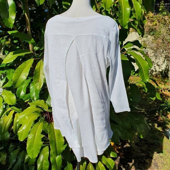 Cut Loose Lagenlook 3/4 Sleeve Split Back Top L - Picture 5 of 8